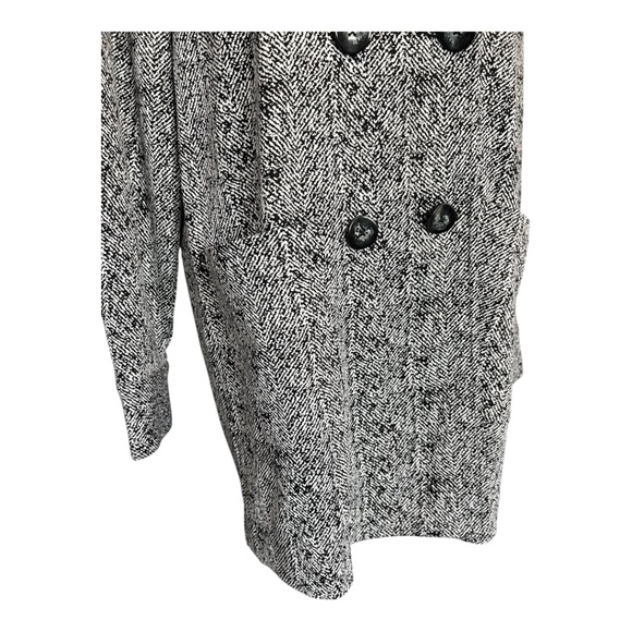 🆕 ⚪️ NWOT CABI Agent Grayscale Herringbone Double Breasted Statement Jacket | S - Picture 6 of 12